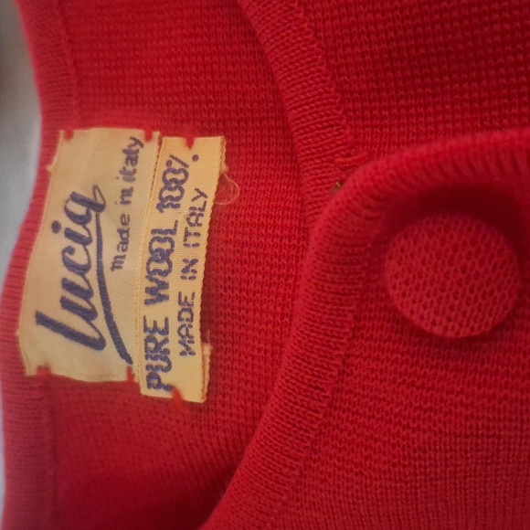 Vintage Lucia Made In Italy Wool 3 Pc. Knit Hand Embroidered Sweater/Skirt Set - Picture 17 of 17